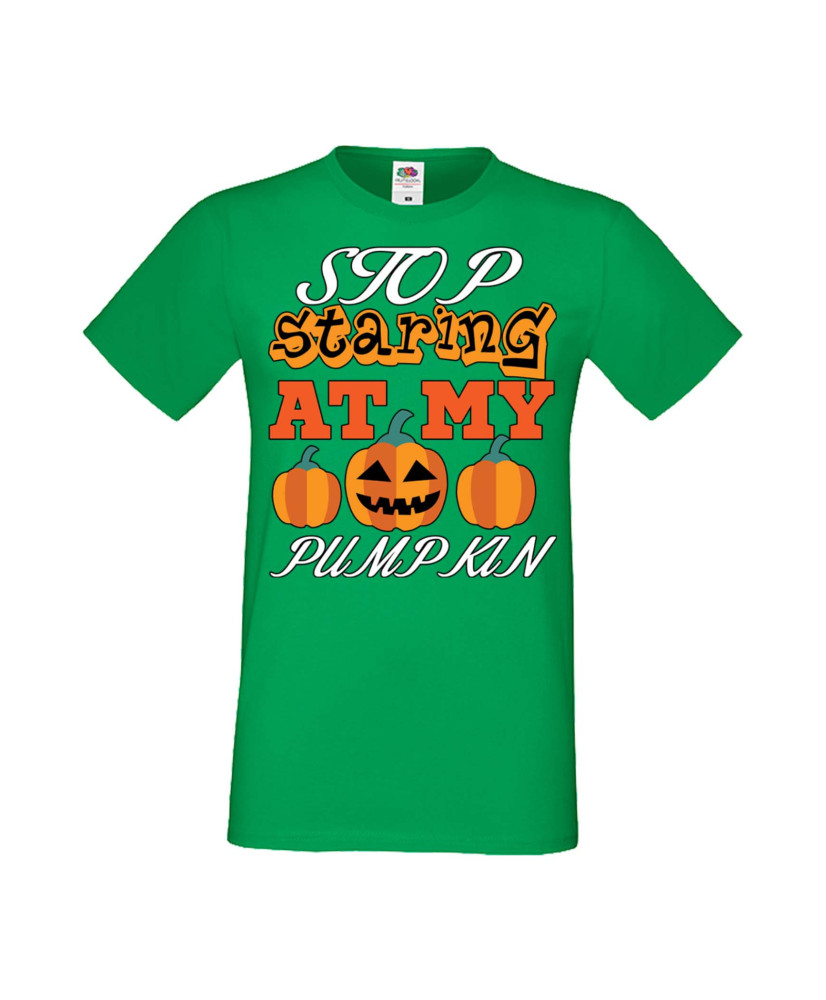 Мъжка Тениска Хелоуин Вси Светии Halloween Stop Staring At My Pumpkin 3 Мъжка Тениска Хелоуин Вси Светии Halloween Stop Staring At My Pumpkin 3