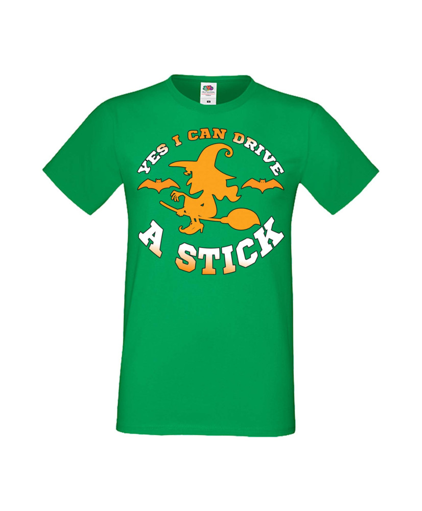Мъжка Тениска Хелоуин Вси Светии Halloween Yes I Can Drive A Stick
