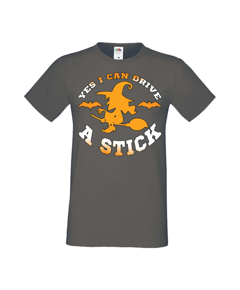Мъжка Тениска Хелоуин Вси Светии Halloween Yes I Can Drive A Stick
