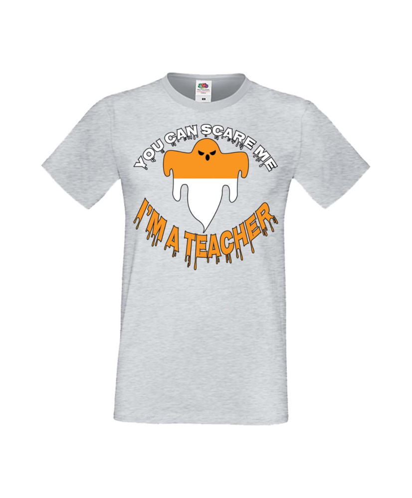 Мъжка Тениска Хелоуин Вси Светии Halloween You Can Scare Me I'M A Teacher