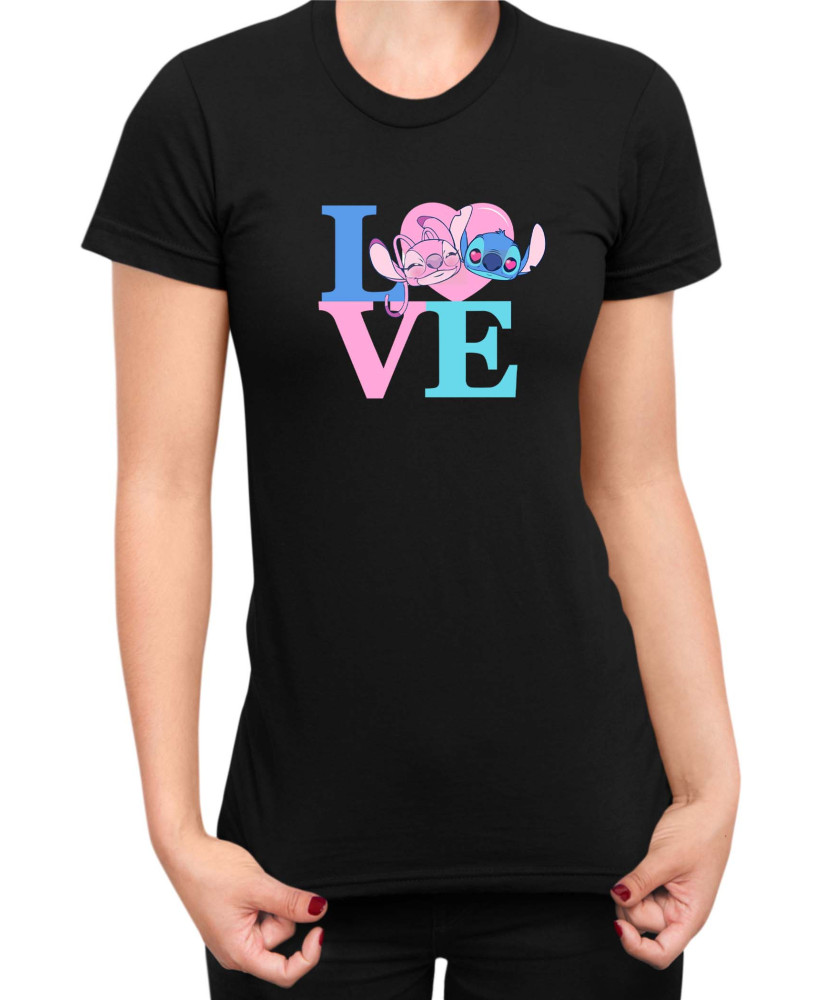 Дамска Тениска Lilo And Stitch Angel Love Stitch