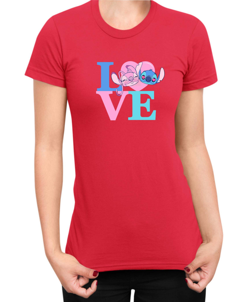 Дамска Тениска Lilo And Stitch Angel Love Stitch