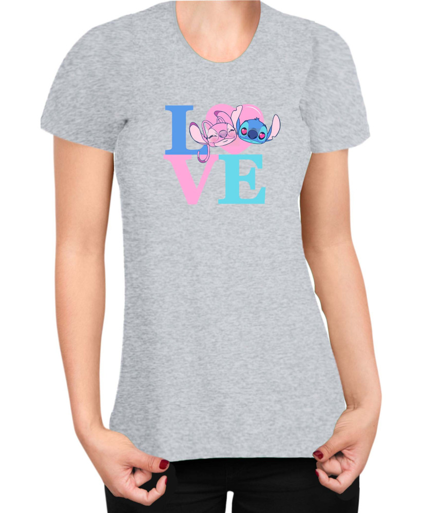 Дамска Тениска Lilo And Stitch Angel Love Stitch