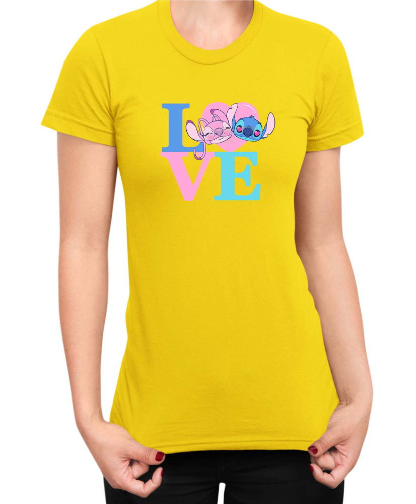 Дамска Тениска Lilo And Stitch Angel Love Stitch