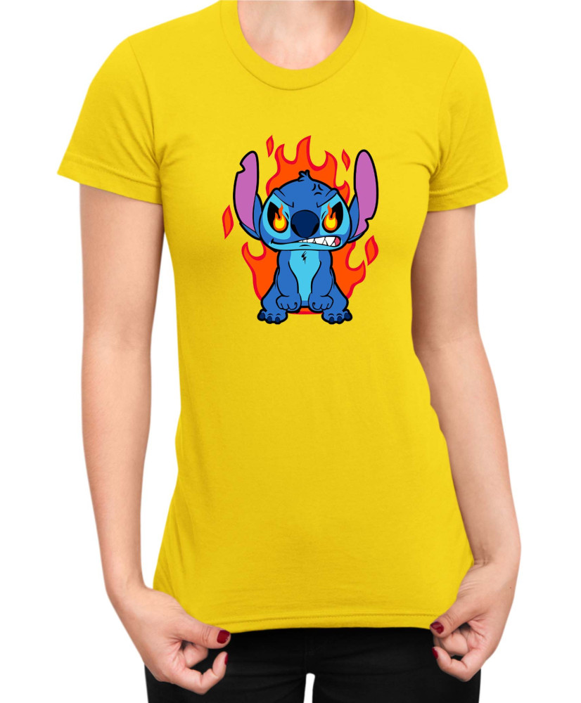 Дамска Тениска Lilo And Stitch Angry Stitch 02