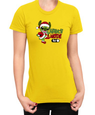 Дамска Тениска Lilo And Stitch Christmas Grinch Mode On