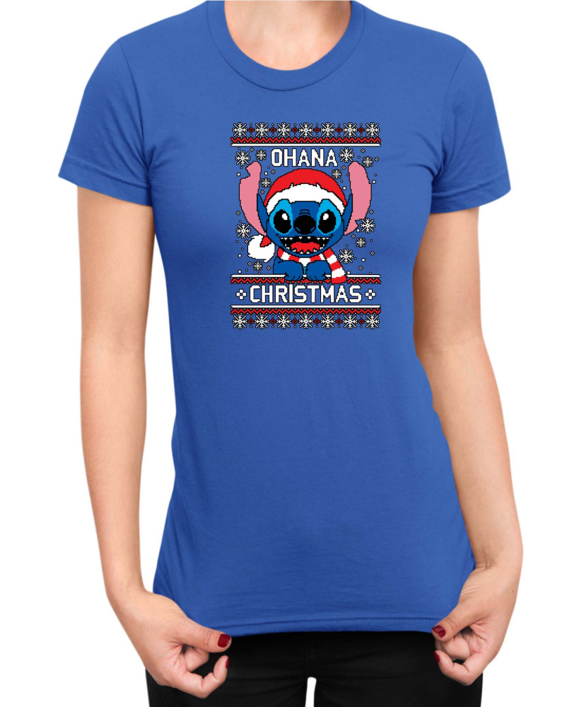 Дамска Тениска Lilo And Stitch Christmas Onana Дамска Тениска Lilo And Stitch Christmas Onana