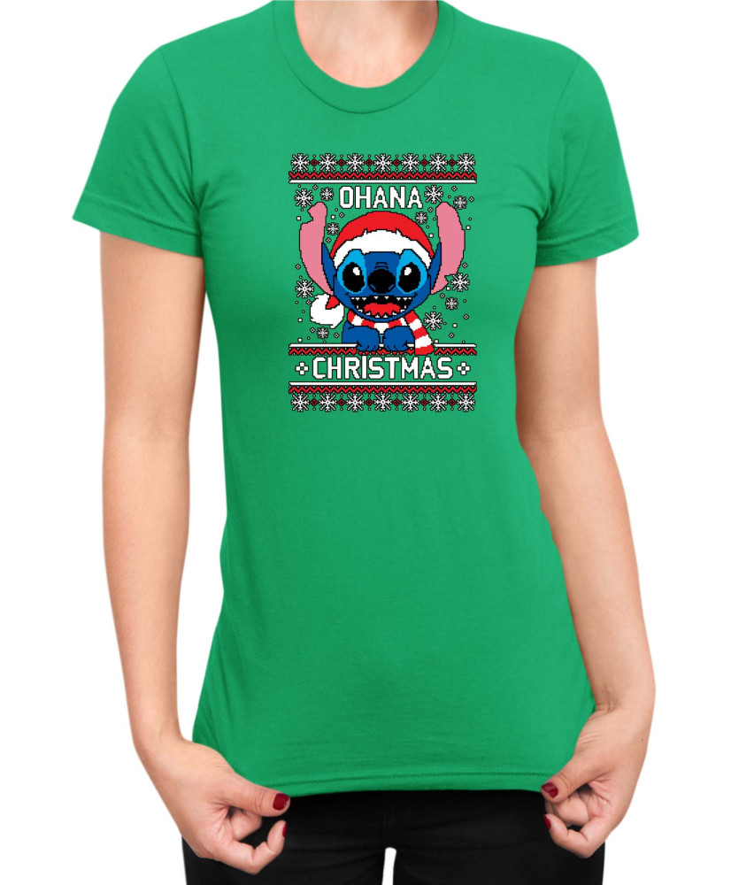 Дамска Тениска Lilo And Stitch Christmas Onana Дамска Тениска Lilo And Stitch Christmas Onana