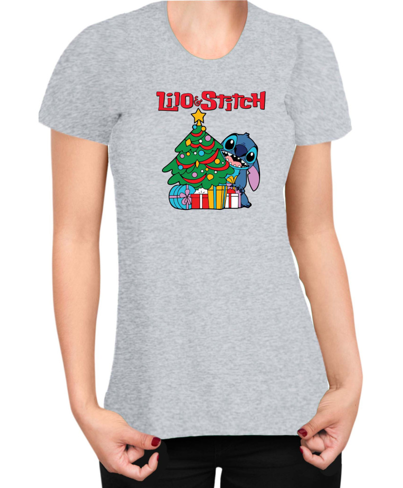 Дамска Тениска Lilo And Stitch Christmas Stitch 01 Дамска Тениска Lilo And Stitch Christmas Stitch 01