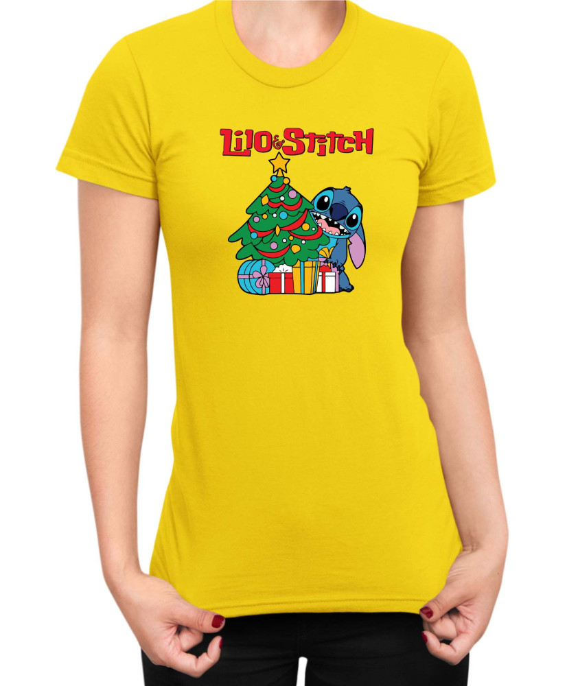 Дамска Тениска Lilo And Stitch Christmas Stitch 01 Дамска Тениска Lilo And Stitch Christmas Stitch 01