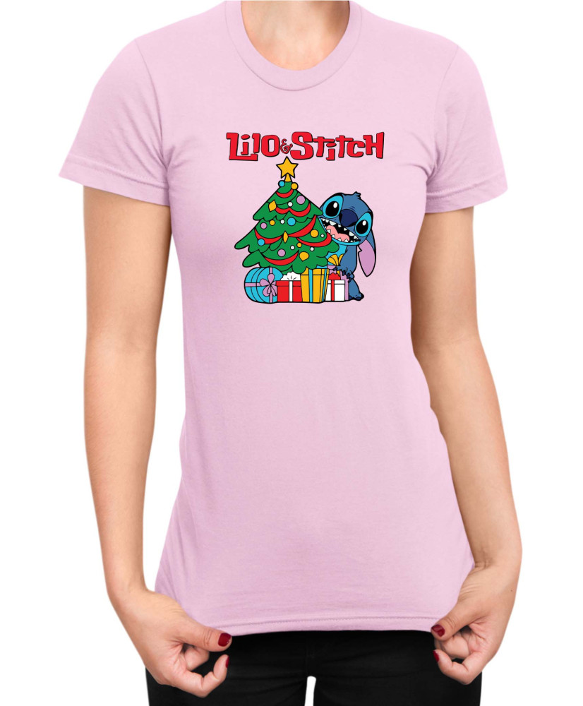 Дамска Тениска Lilo And Stitch Christmas Stitch 01 Дамска Тениска Lilo And Stitch Christmas Stitch 01