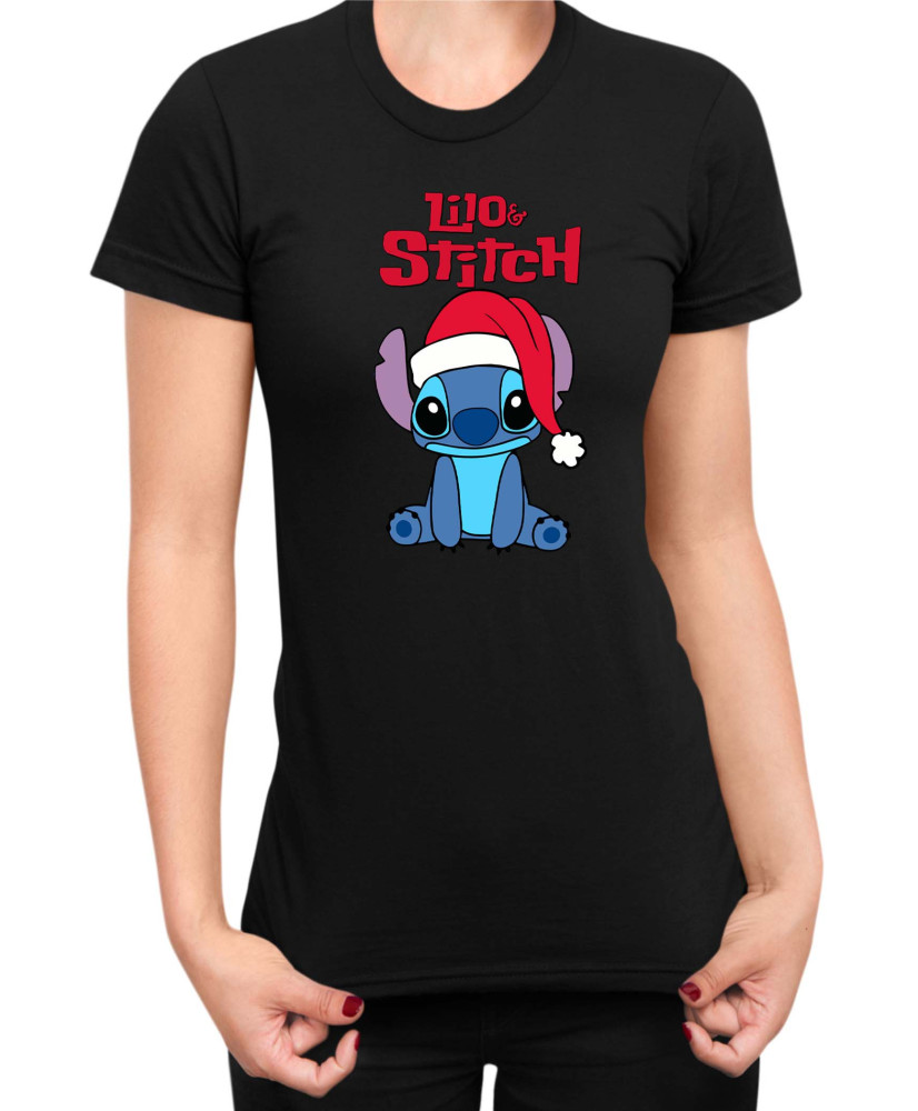 Дамска Тениска Lilo And Stitch Christmas Stitch 02 Дамска Тениска Lilo And Stitch Christmas Stitch 02