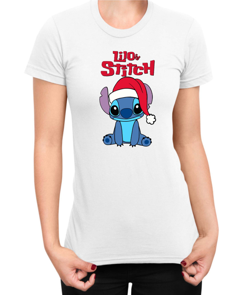 Дамска Тениска Lilo And Stitch Christmas Stitch 02 Дамска Тениска Lilo And Stitch Christmas Stitch 02