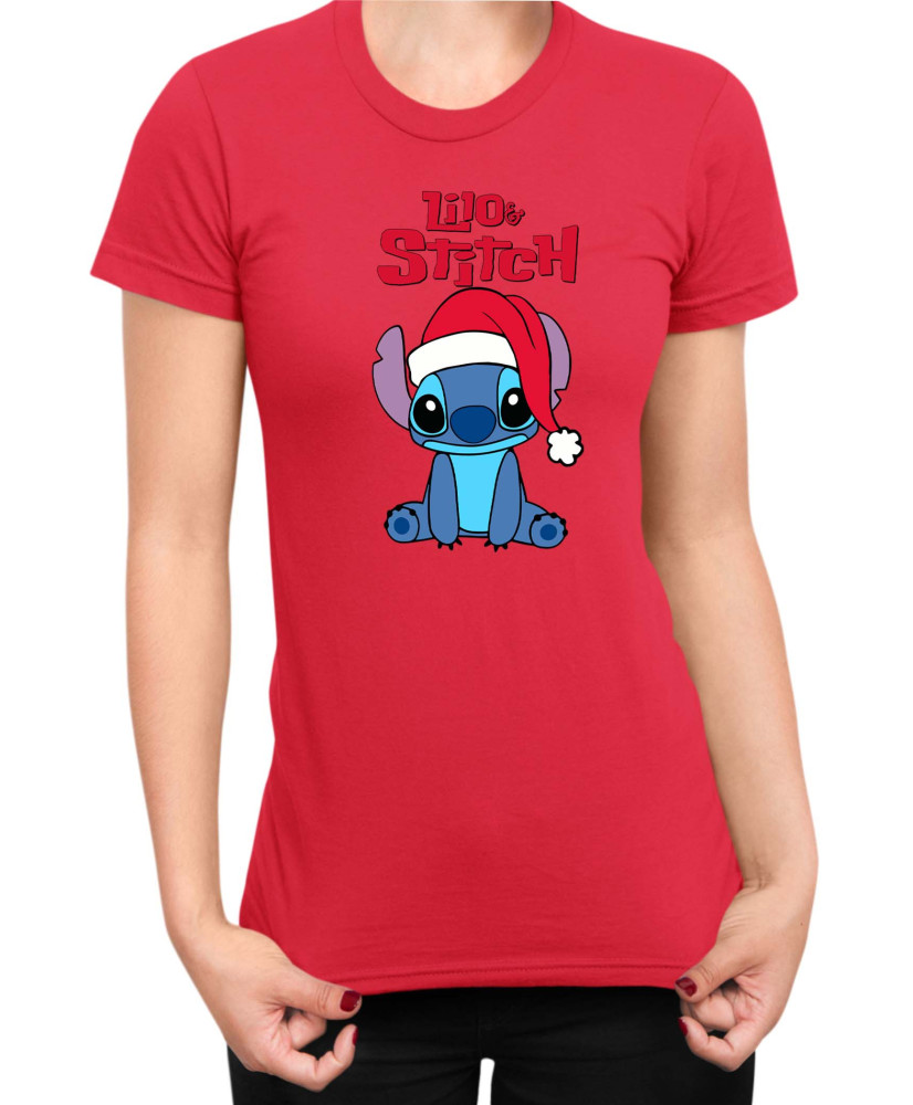 Дамска Тениска Lilo And Stitch Christmas Stitch 02 Дамска Тениска Lilo And Stitch Christmas Stitch 02