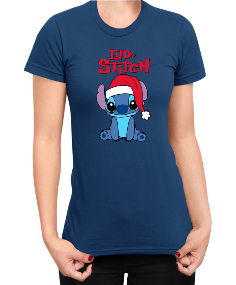 Дамска Тениска Lilo And Stitch Christmas Stitch 02 Дамска Тениска Lilo And Stitch Christmas Stitch 02