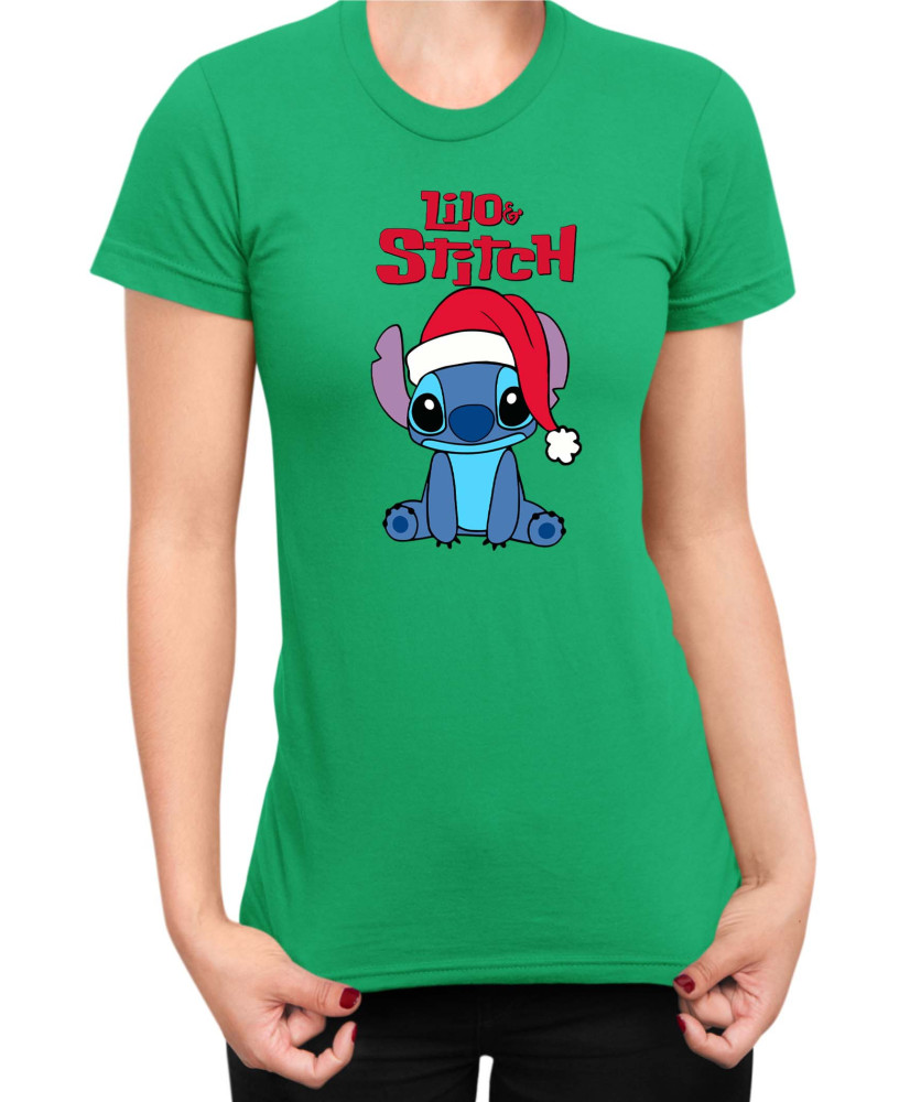 Дамска Тениска Lilo And Stitch Christmas Stitch 02 Дамска Тениска Lilo And Stitch Christmas Stitch 02