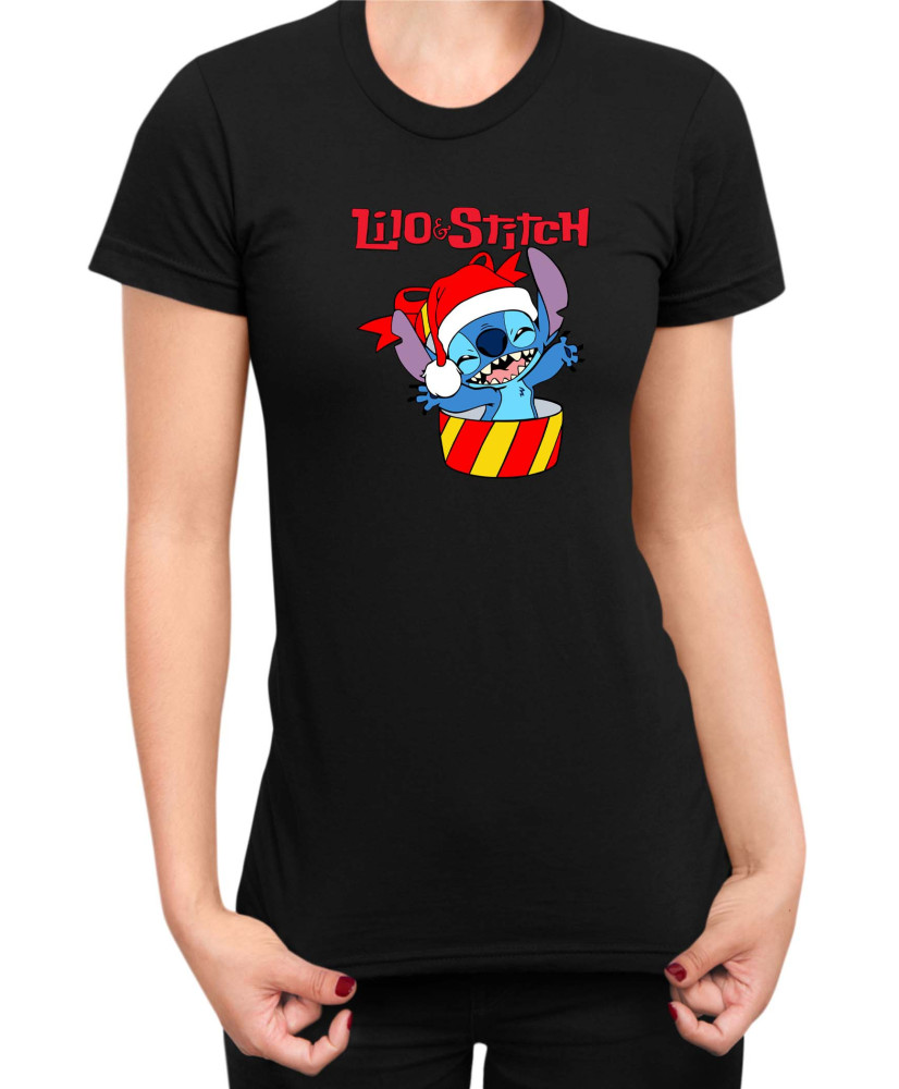 Дамска Тениска Lilo And Stitch Christmas Stitch 03 Дамска Тениска Lilo And Stitch Christmas Stitch 03