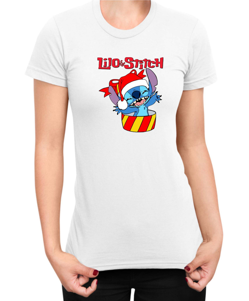 Дамска Тениска Lilo And Stitch Christmas Stitch 03 Дамска Тениска Lilo And Stitch Christmas Stitch 03
