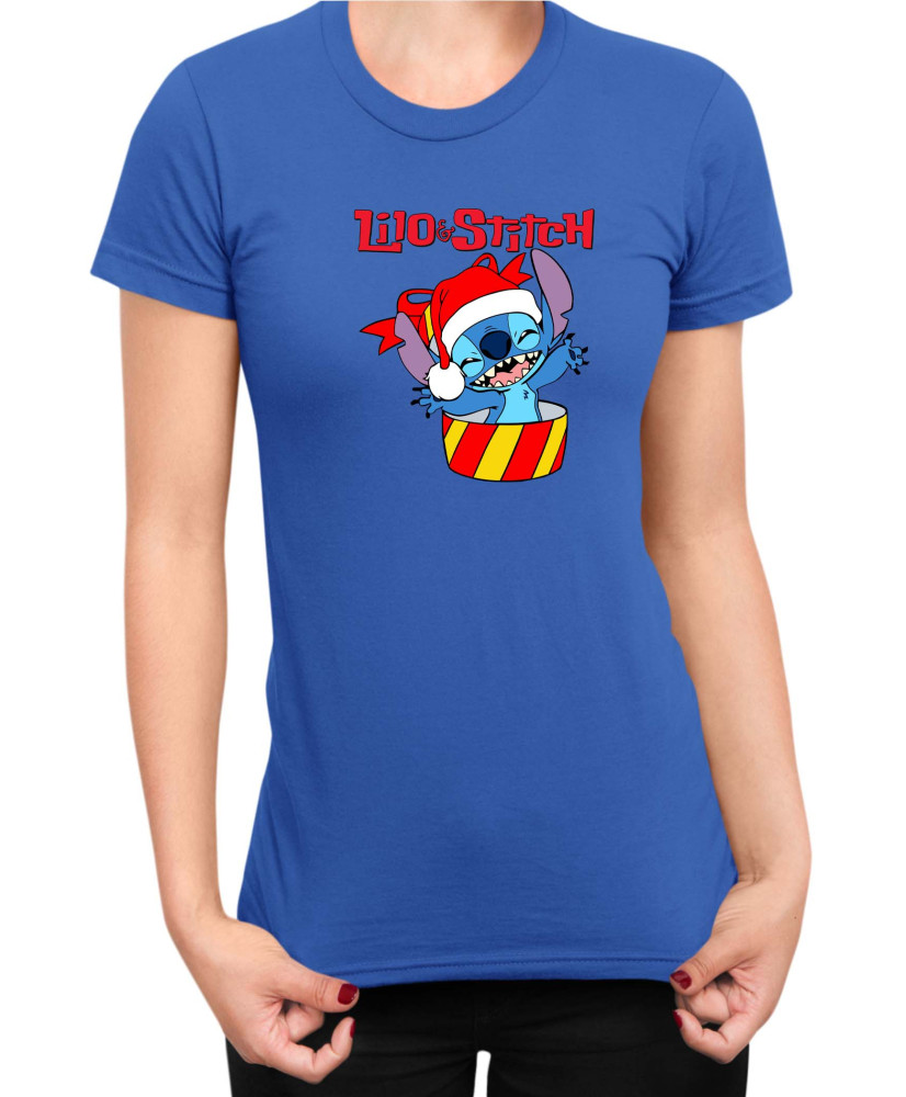 Дамска Тениска Lilo And Stitch Christmas Stitch 03 Дамска Тениска Lilo And Stitch Christmas Stitch 03
