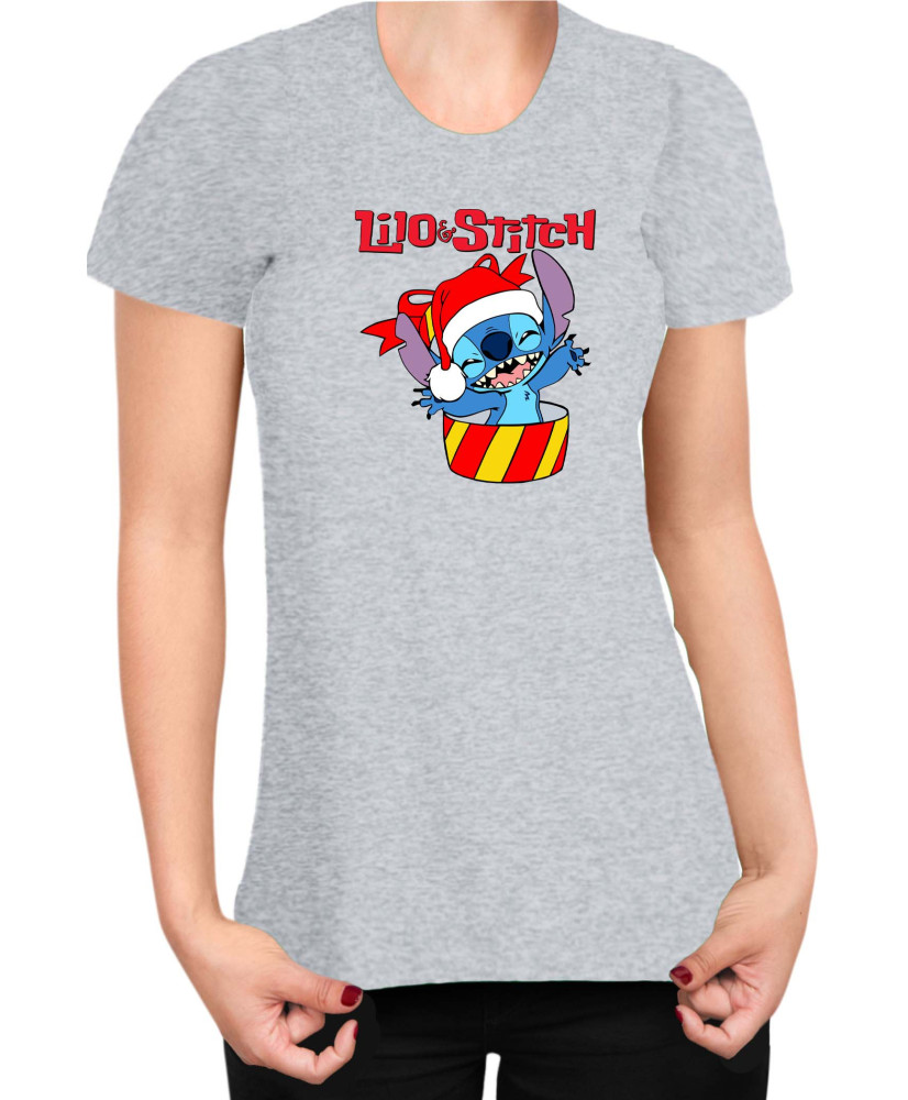 Дамска Тениска Lilo And Stitch Christmas Stitch 03 Дамска Тениска Lilo And Stitch Christmas Stitch 03
