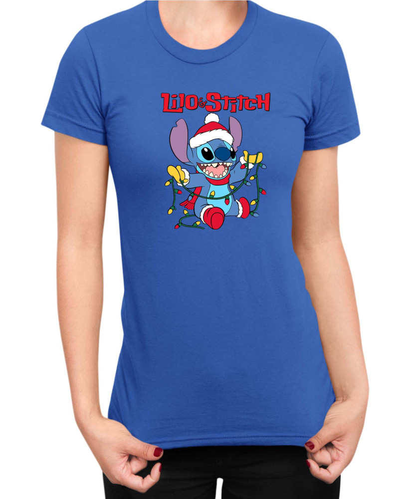 Дамска Тениска Lilo And Stitch Christmas Stitch 04 Дамска Тениска Lilo And Stitch Christmas Stitch 04