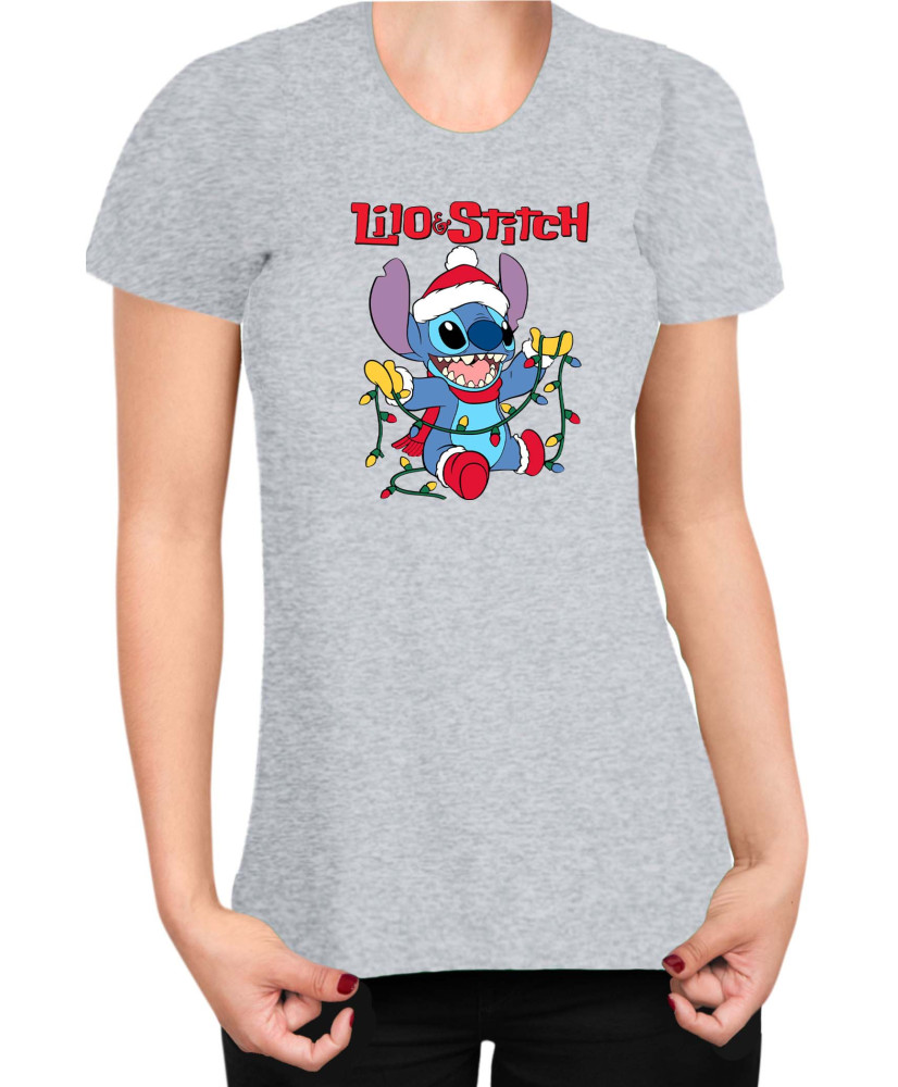 Дамска Тениска Lilo And Stitch Christmas Stitch 04 Дамска Тениска Lilo And Stitch Christmas Stitch 04