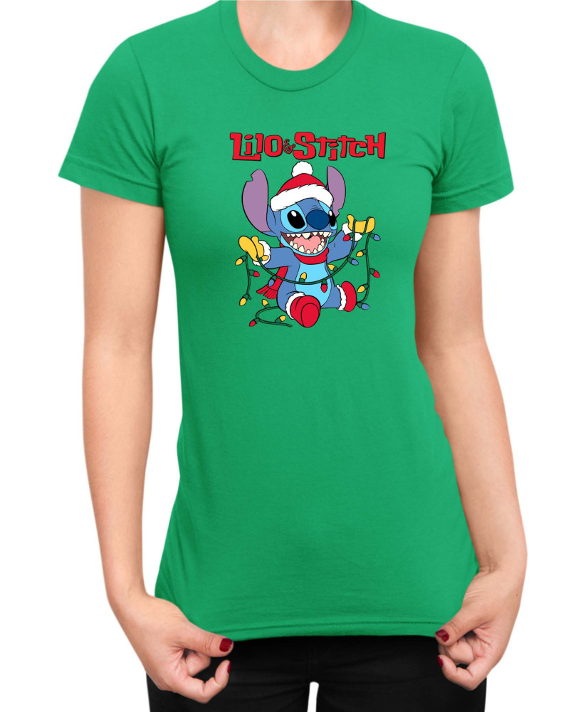 Дамска Тениска Lilo And Stitch Christmas Stitch 04 Дамска Тениска Lilo And Stitch Christmas Stitch 04