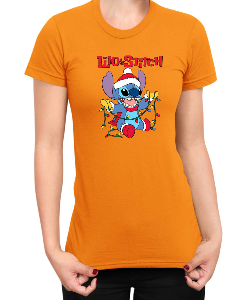 Дамска Тениска Lilo And Stitch Christmas Stitch 04 Дамска Тениска Lilo And Stitch Christmas Stitch 04
