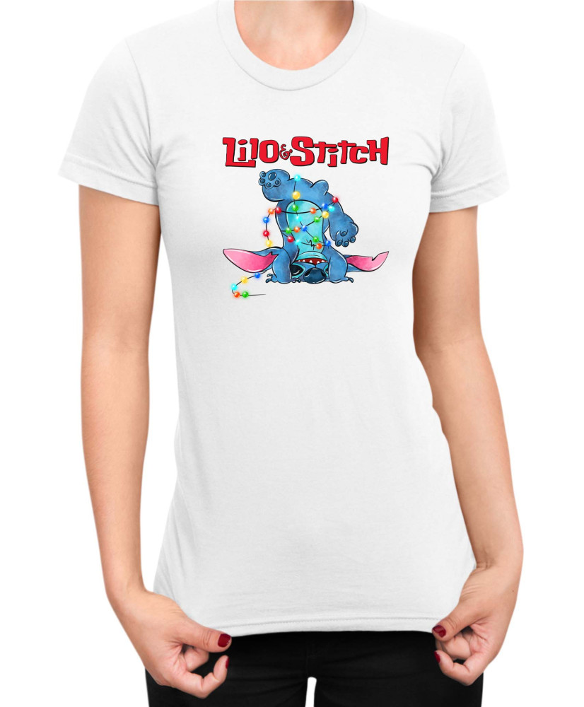 Дамска Тениска Lilo And Stitch Christmas Stitch 05 Дамска Тениска Lilo And Stitch Christmas Stitch 05