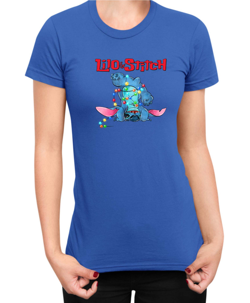 Дамска Тениска Lilo And Stitch Christmas Stitch 05 Дамска Тениска Lilo And Stitch Christmas Stitch 05