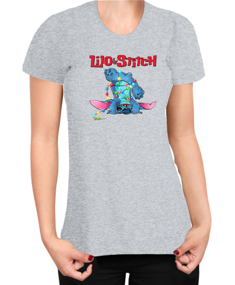 Дамска Тениска Lilo And Stitch Christmas Stitch 05 Дамска Тениска Lilo And Stitch Christmas Stitch 05