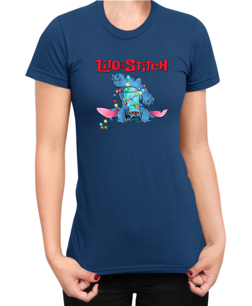 Дамска Тениска Lilo And Stitch Christmas Stitch 05 Дамска Тениска Lilo And Stitch Christmas Stitch 05