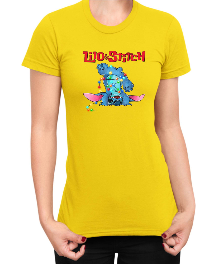 Дамска Тениска Lilo And Stitch Christmas Stitch 05 Дамска Тениска Lilo And Stitch Christmas Stitch 05