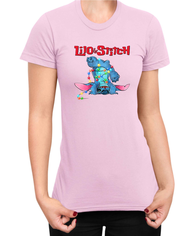 Дамска Тениска Lilo And Stitch Christmas Stitch 05 Дамска Тениска Lilo And Stitch Christmas Stitch 05