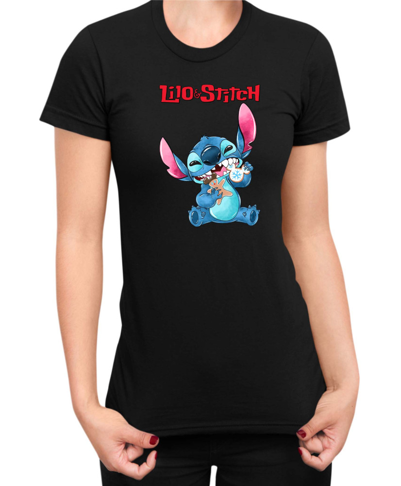 Дамска Тениска Lilo And Stitch Christmas Stitch 06 Дамска Тениска Lilo And Stitch Christmas Stitch 06