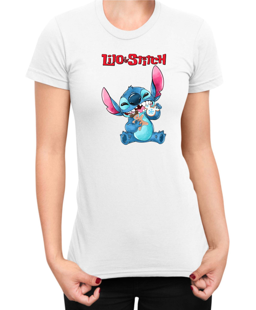 Дамска Тениска Lilo And Stitch Christmas Stitch 06 Дамска Тениска Lilo And Stitch Christmas Stitch 06