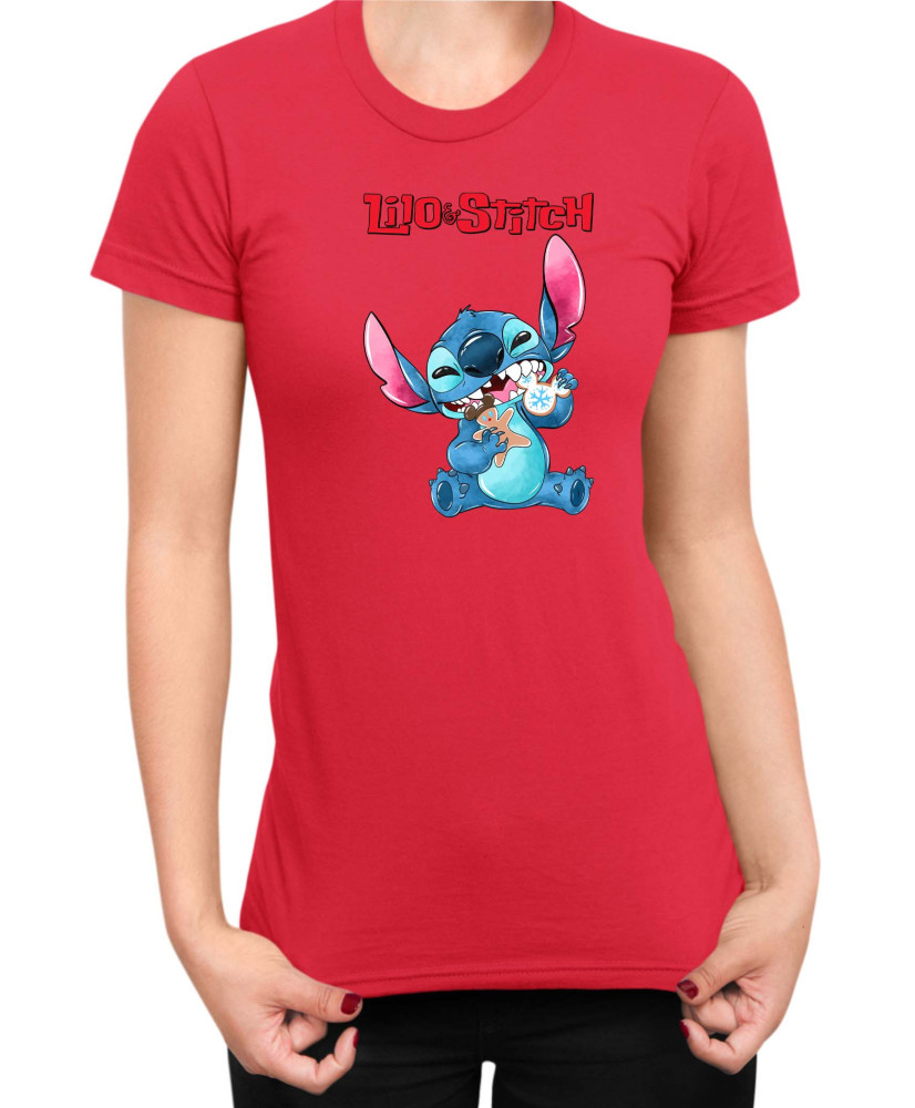 Дамска Тениска Lilo And Stitch Christmas Stitch 06 Дамска Тениска Lilo And Stitch Christmas Stitch 06
