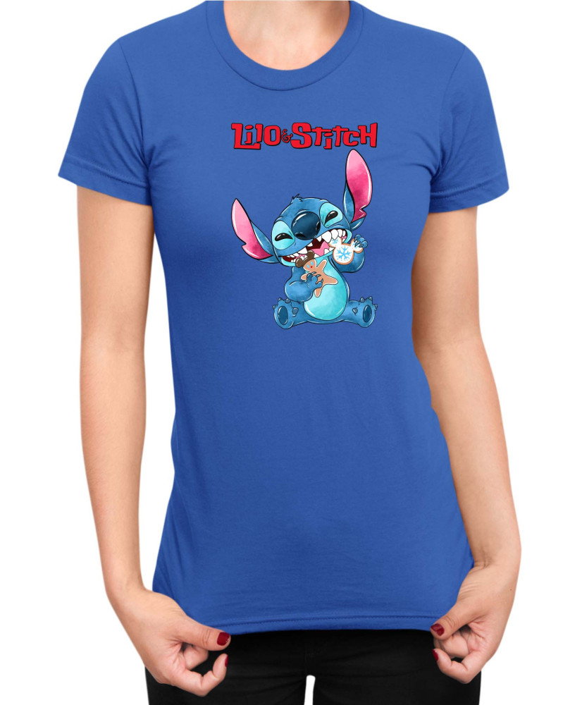 Дамска Тениска Lilo And Stitch Christmas Stitch 06 Дамска Тениска Lilo And Stitch Christmas Stitch 06