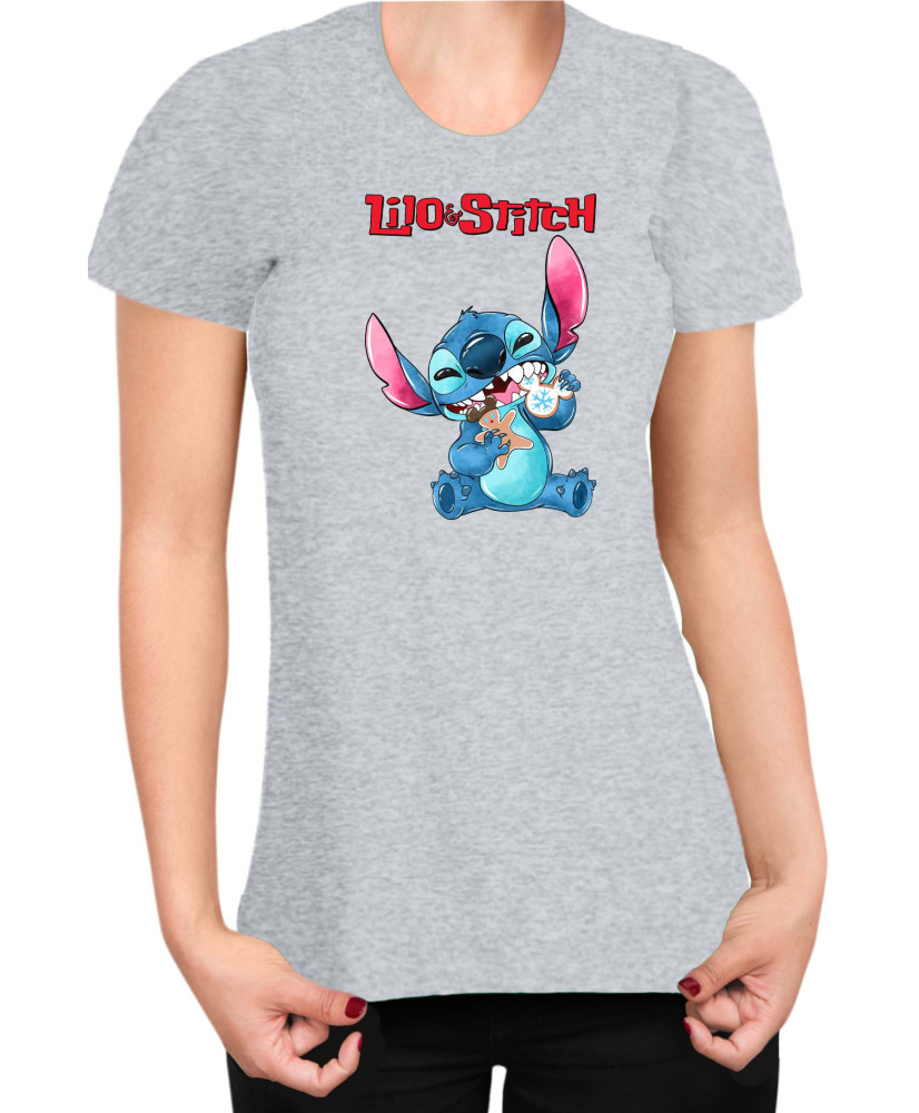 Дамска Тениска Lilo And Stitch Christmas Stitch 06 Дамска Тениска Lilo And Stitch Christmas Stitch 06