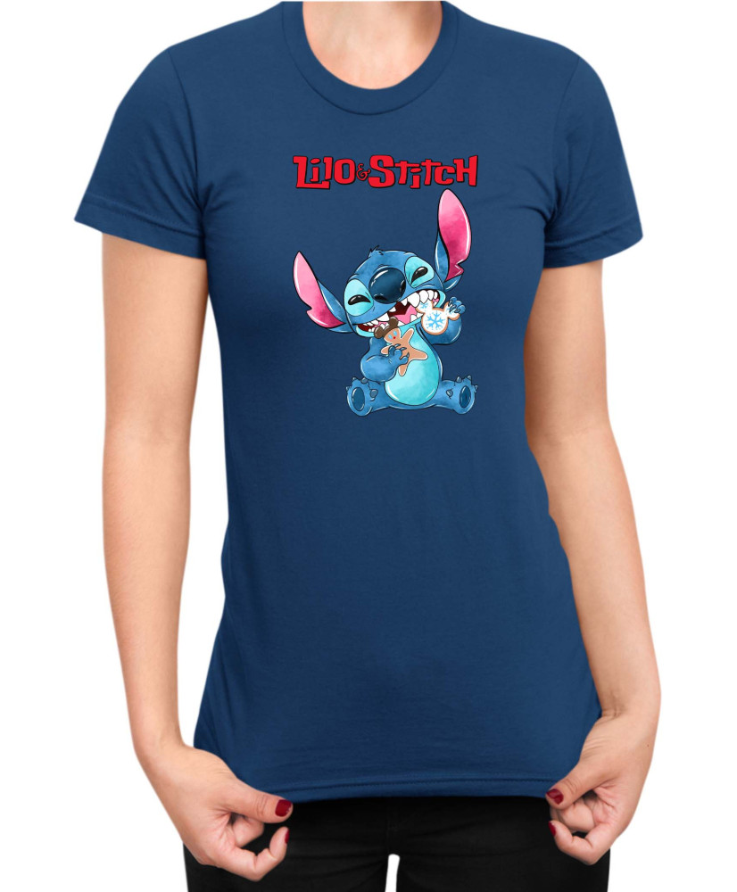 Дамска Тениска Lilo And Stitch Christmas Stitch 06 Дамска Тениска Lilo And Stitch Christmas Stitch 06