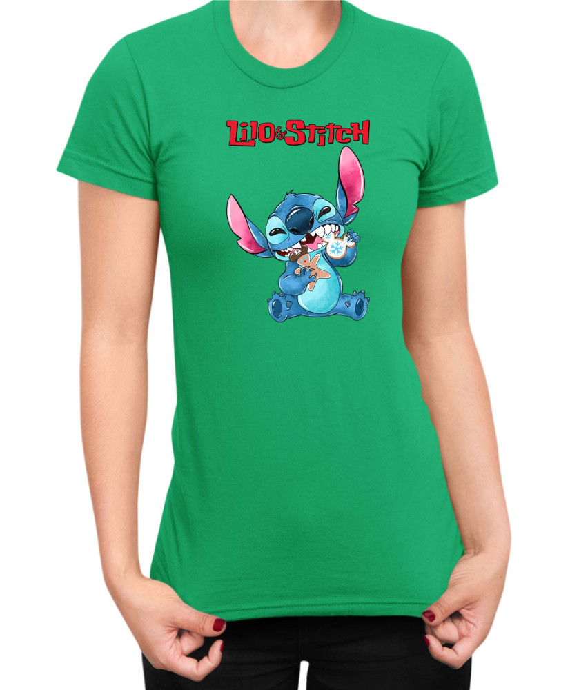 Дамска Тениска Lilo And Stitch Christmas Stitch 06 Дамска Тениска Lilo And Stitch Christmas Stitch 06
