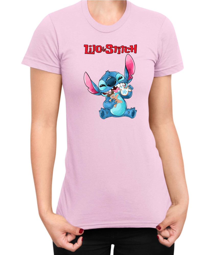 Дамска Тениска Lilo And Stitch Christmas Stitch 06 Дамска Тениска Lilo And Stitch Christmas Stitch 06