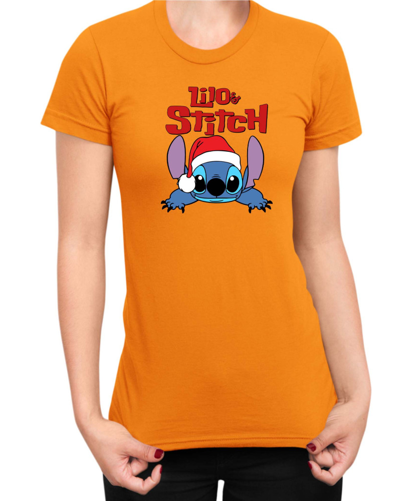 Дамска Тениска Lilo And Stitch Christmas Stitch 07 Дамска Тениска Lilo And Stitch Christmas Stitch 07