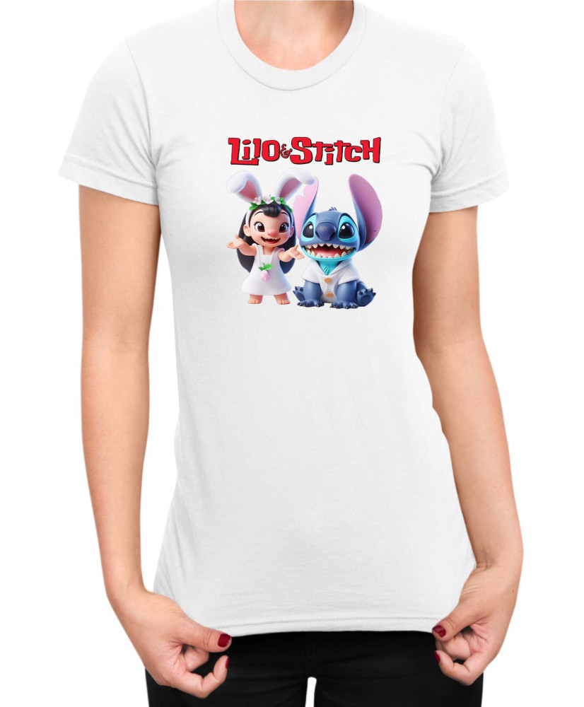 Дамска Тениска Lilo And Stitch Easter Lilo And Stitch 02