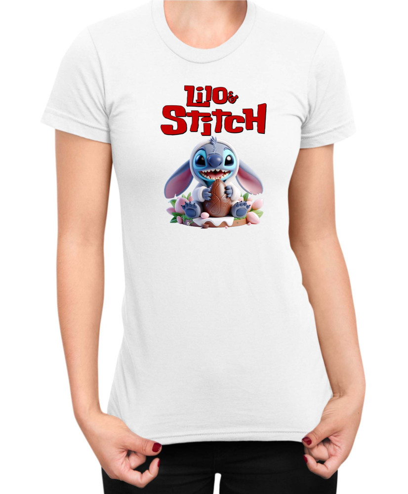Дамска Тениска Lilo And Stitch Easter Stitch 01