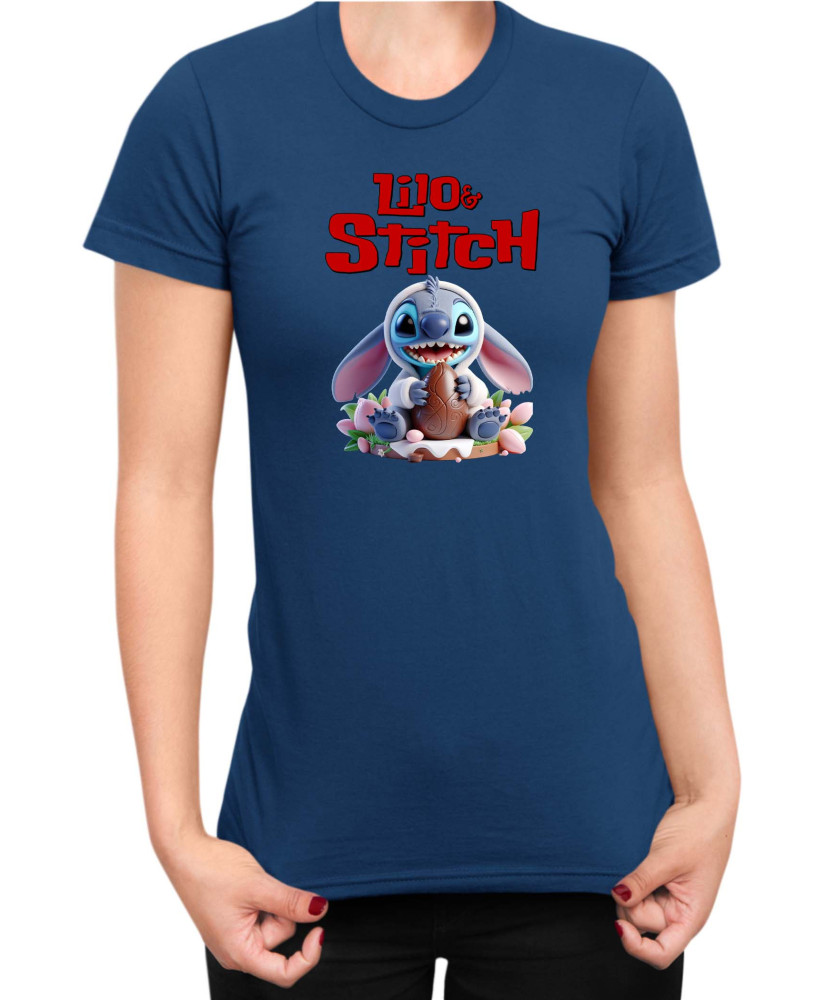 Дамска Тениска Lilo And Stitch Easter Stitch 01