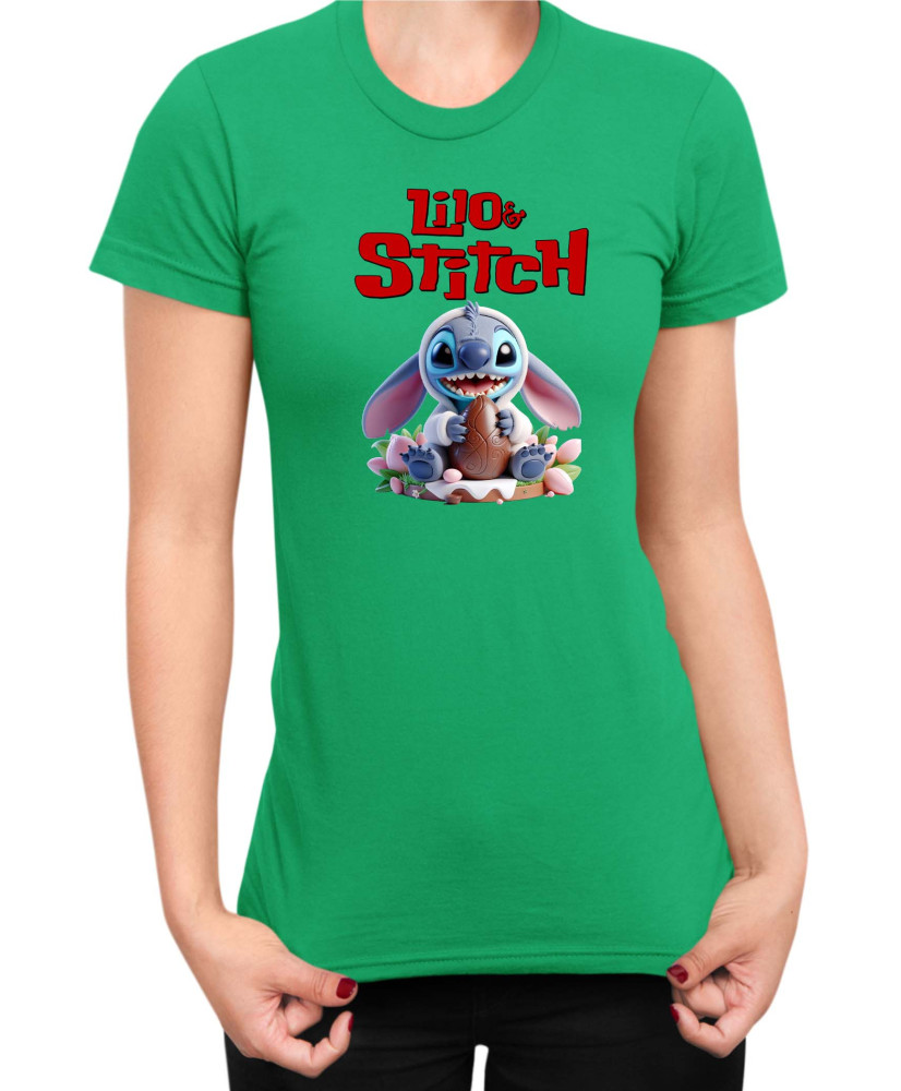 Дамска Тениска Lilo And Stitch Easter Stitch 01