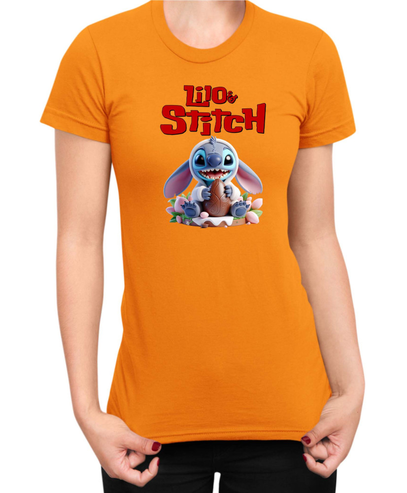 Дамска Тениска Lilo And Stitch Easter Stitch 01
