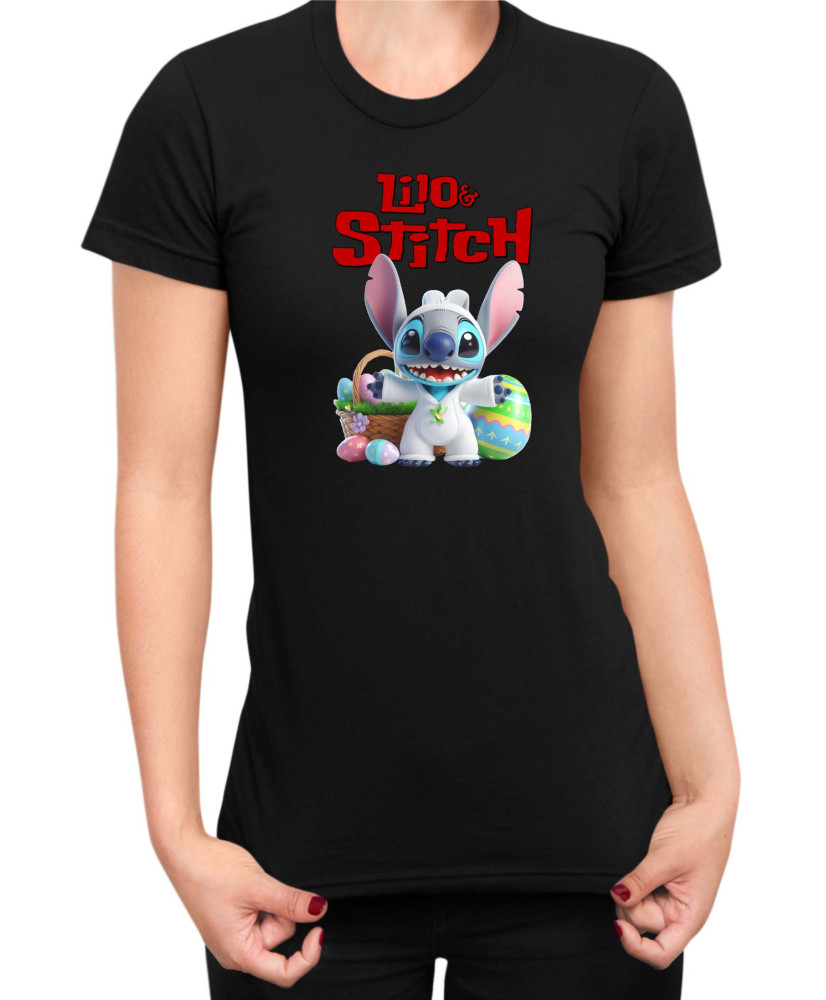 Дамска Тениска Lilo And Stitch Easter Stitch 02