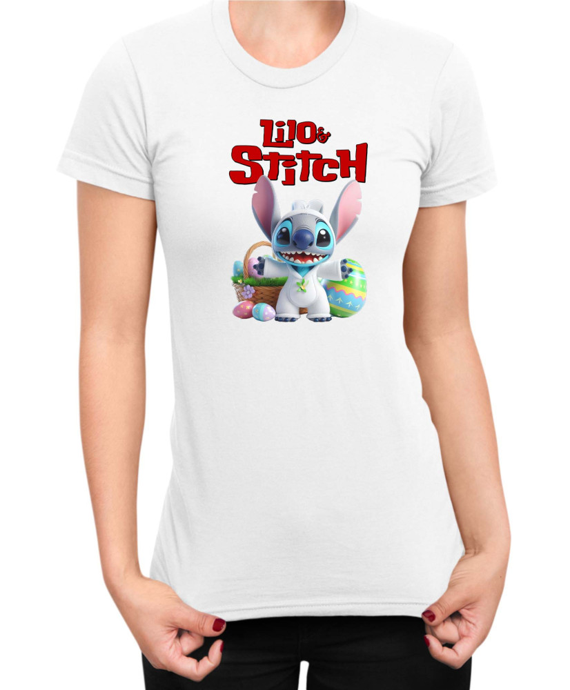 Дамска Тениска Lilo And Stitch Easter Stitch 02
